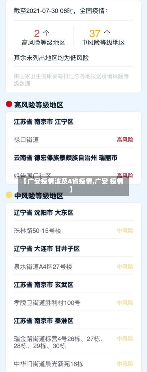 【广安疫情波及4省疫情,广安 疫情】-第2张图片